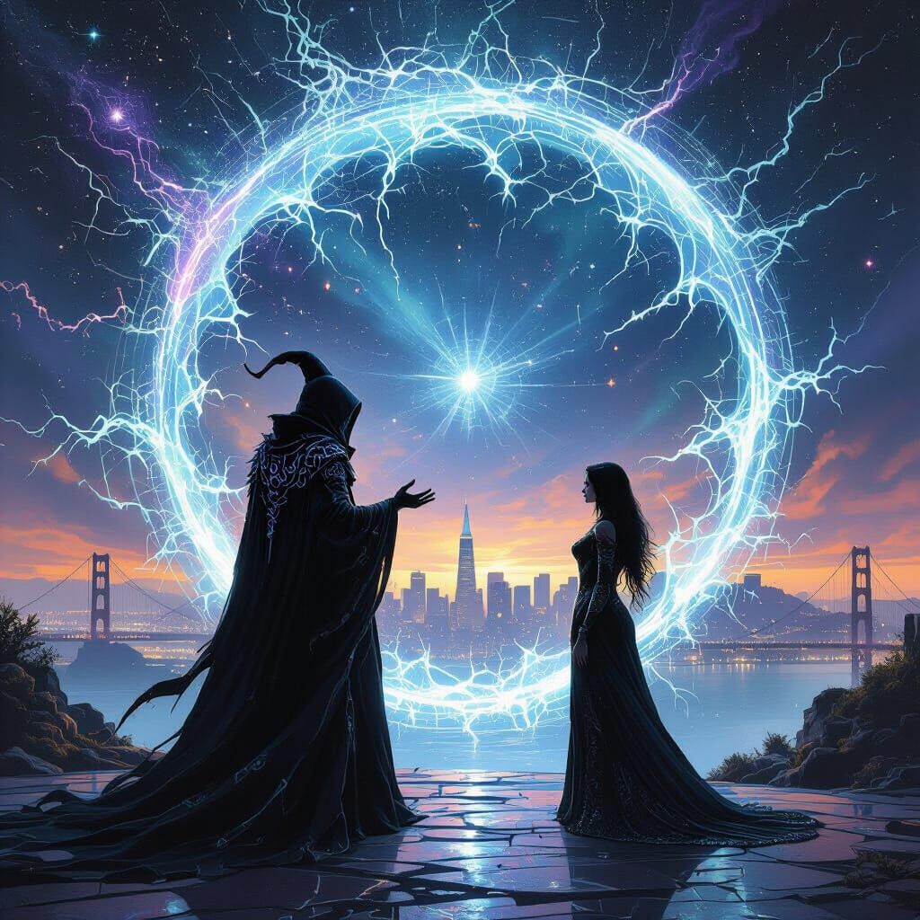 Warlock and Lilith Converse at Interdimensional Portal Over ...