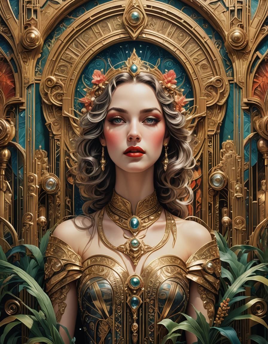 Surreal Art Deco Architecture: A Maximalist Fantasy