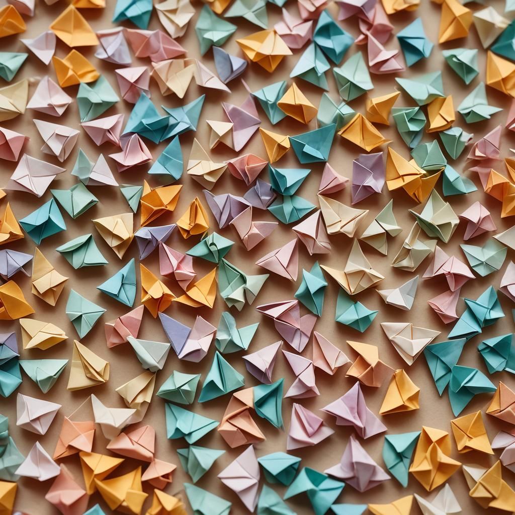 Delicate Origami Food in Soft Flame