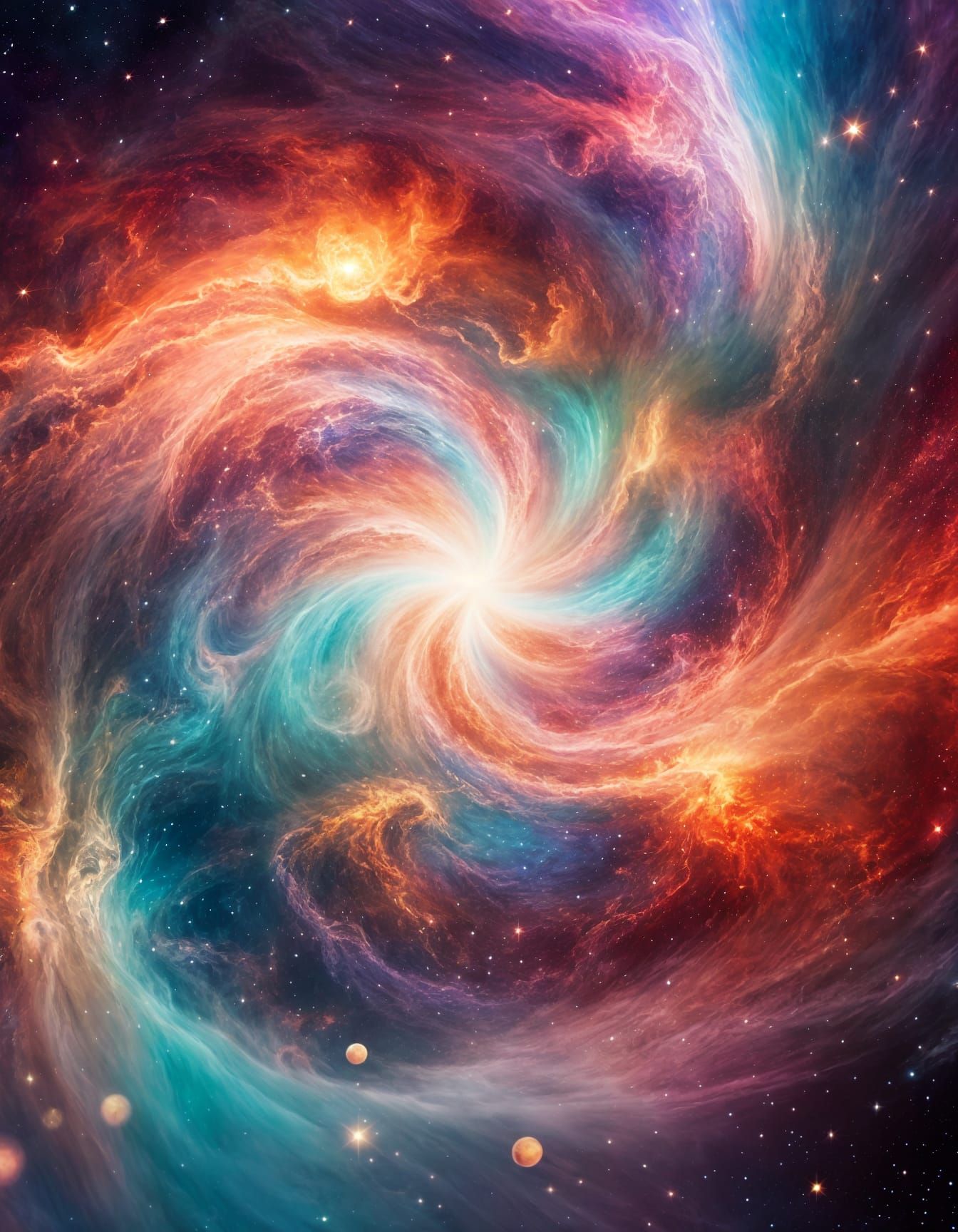 Emoji Render of Cosmic Sky with Rainbow