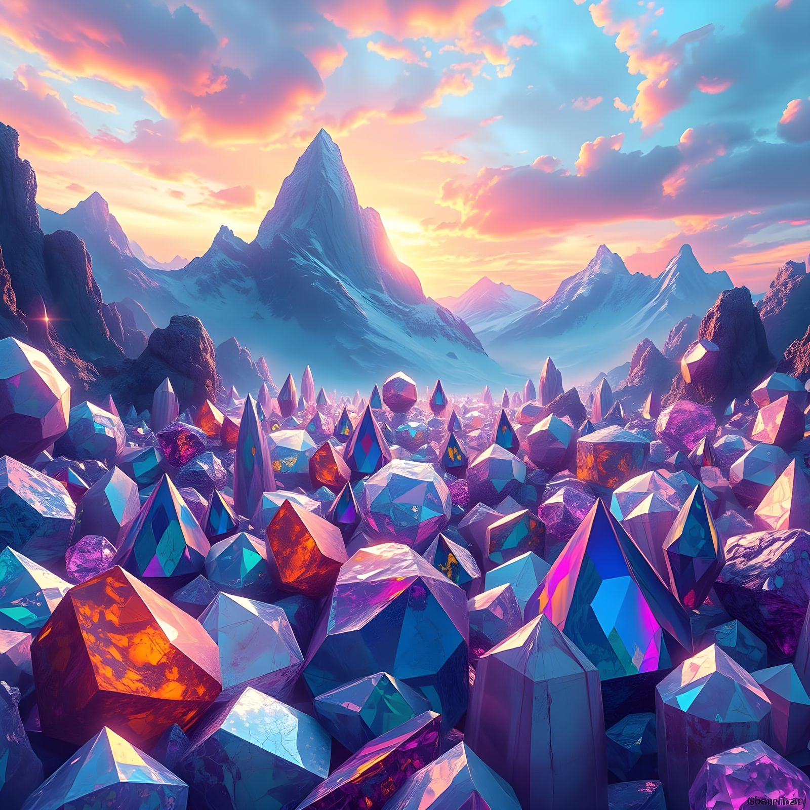 Jeweled Mountains at Dusk