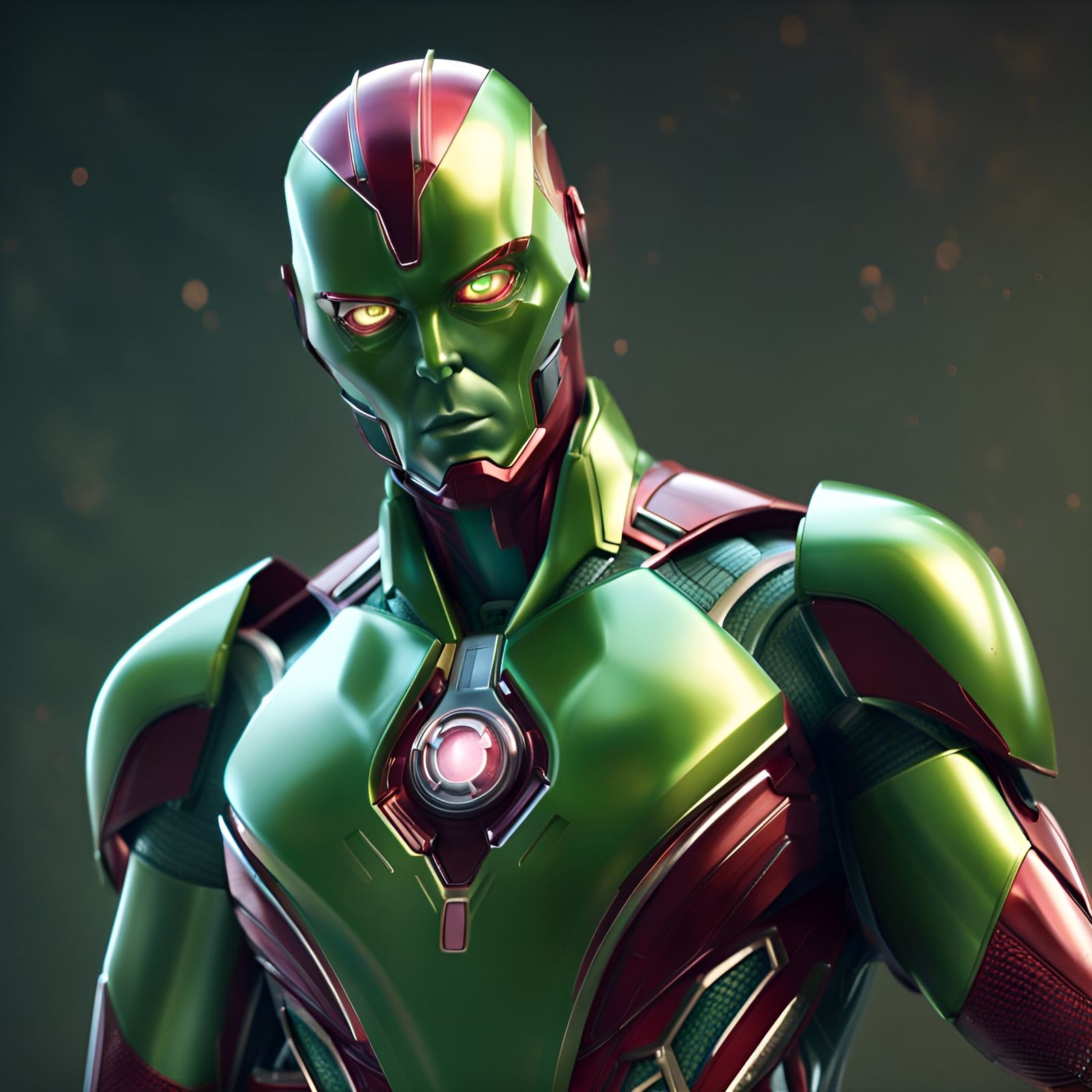 Futuristic Vision Android in Octane Render