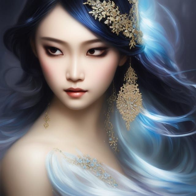 Enchantress Portrait in Dark Art Style