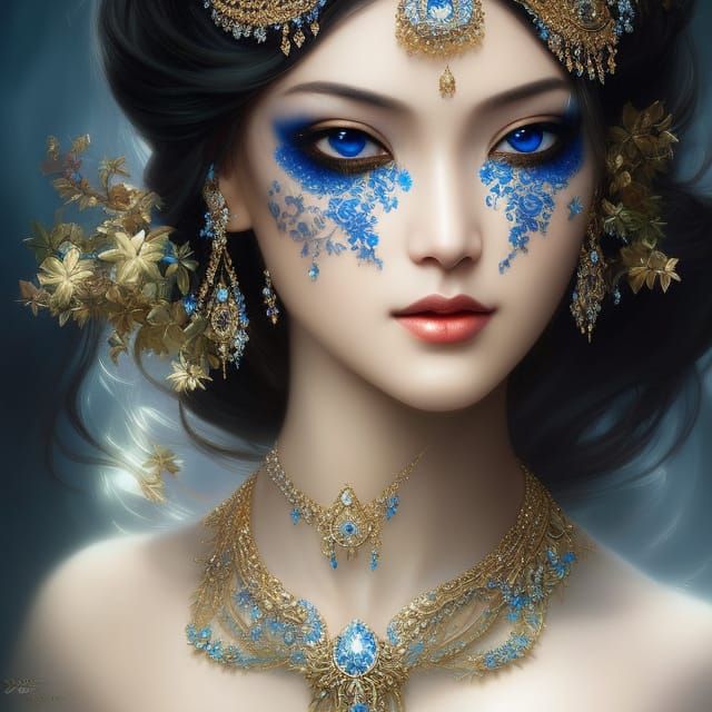 Enchantress Portrait in Hyperdetailed Digital Art Style