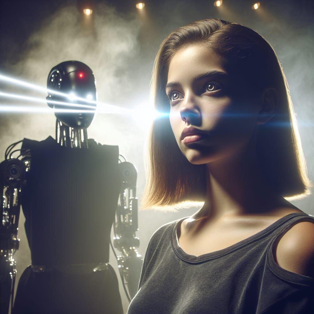 Futuristic Hypnosis Show in Hyperrealistic Style