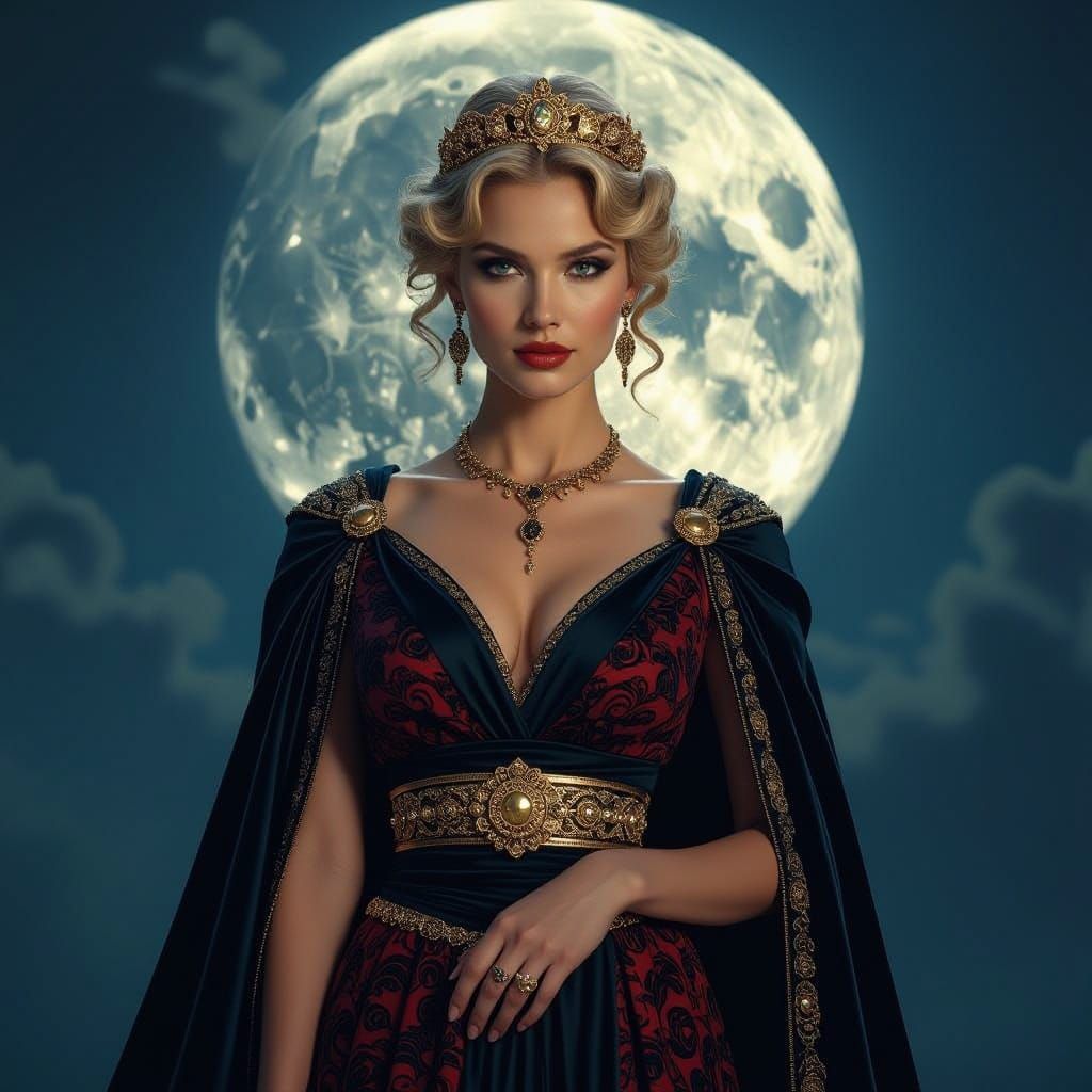 Ethereal Etruscan Goddess in Cinematic Glory