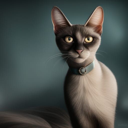 Siamese Cat: Detailed Matte Painting in Unreal Engine