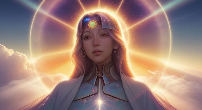 Astral Déjà Vu: Cosmic Illustration in Mixed Media