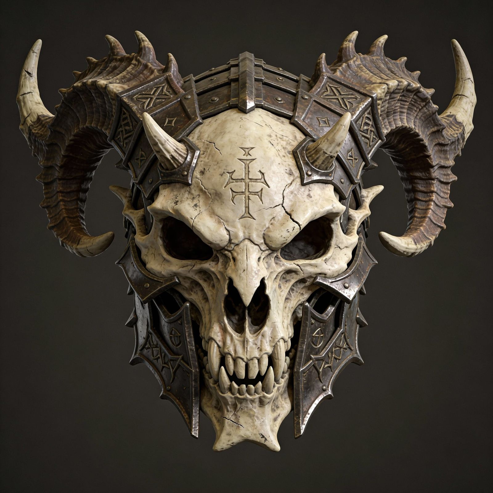 Dragon Skull Helmet 3D Render