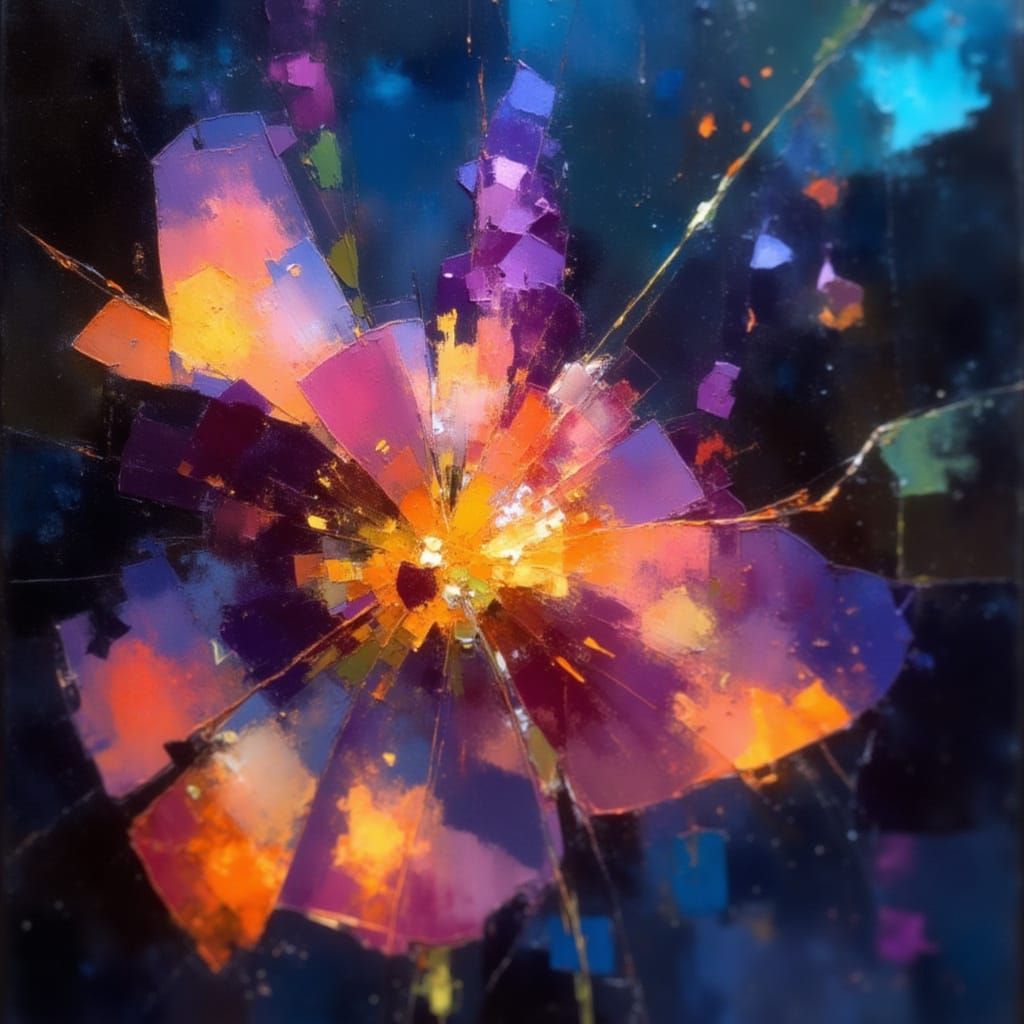 Floral Earth in Impressionistic Style