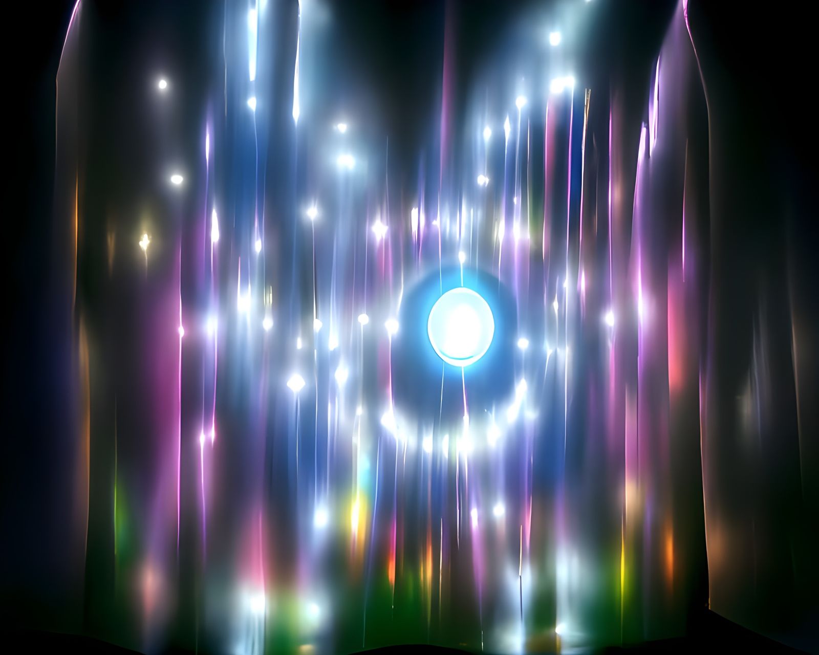 Radiant Cosmic Aurora in Light and Space Style