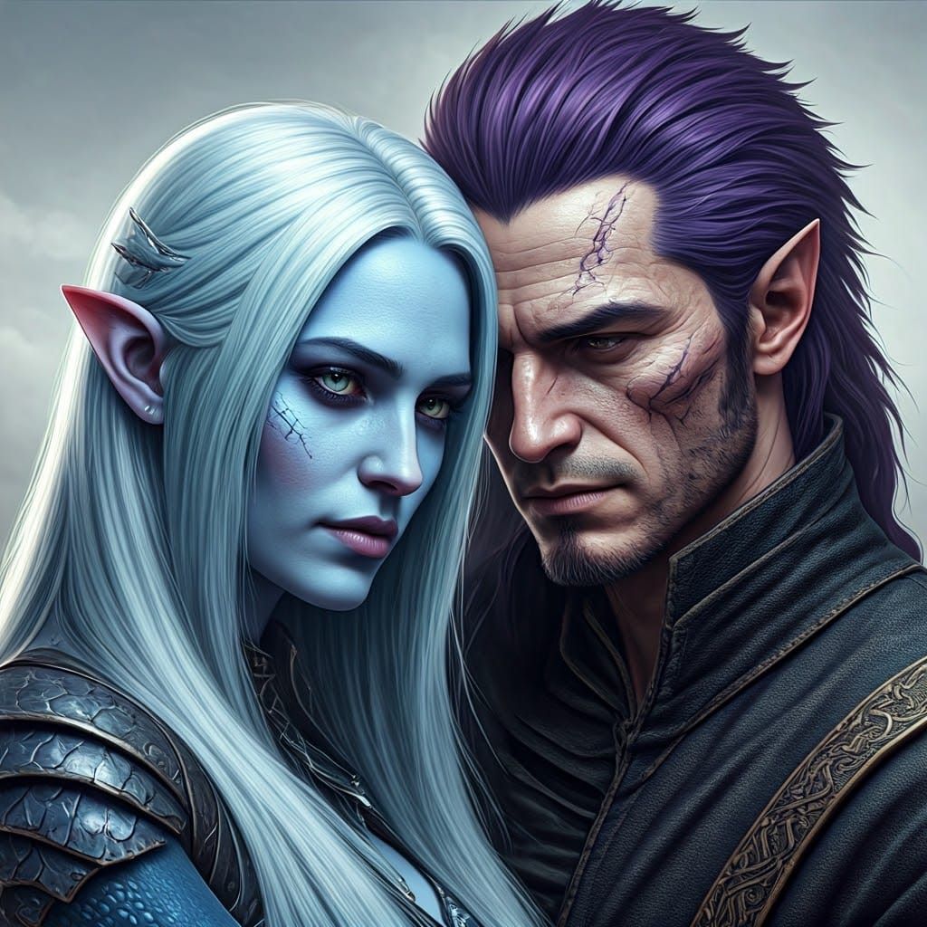 Tiamat Embracing Malefor in a Tender Moment