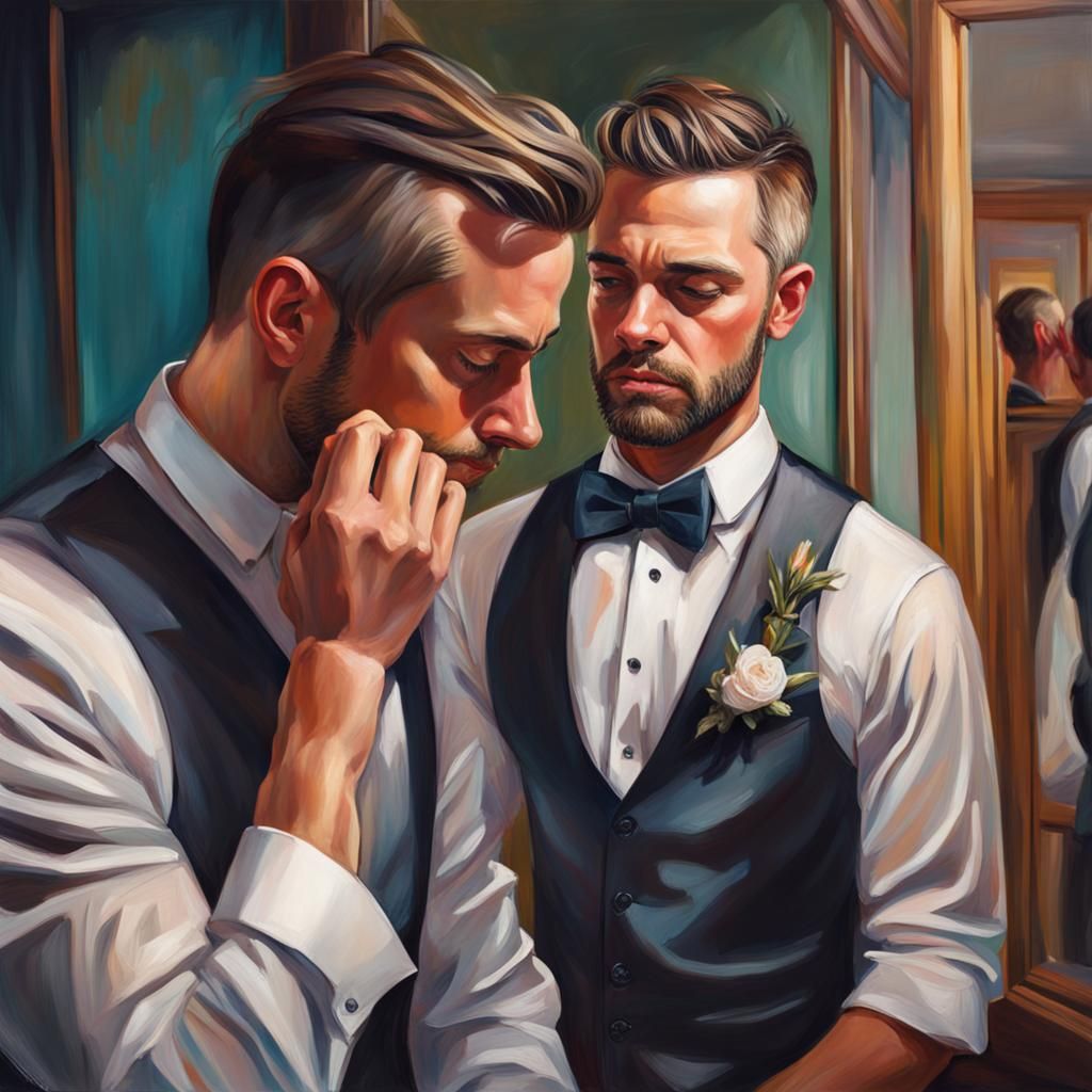 Hyperrealistic Groom Portrait Before Wedding