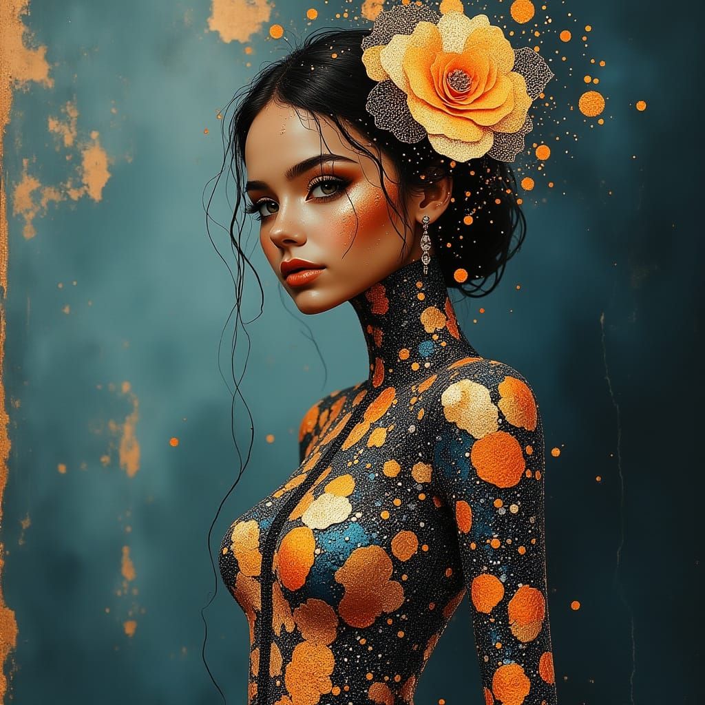 Hyperrealistic Portrait of a Futuristic Goddess