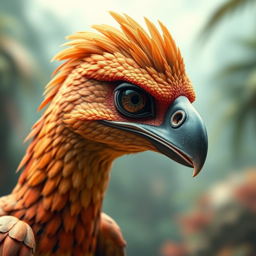 Ancient Bird of Prey in Hyperrealistic Detail