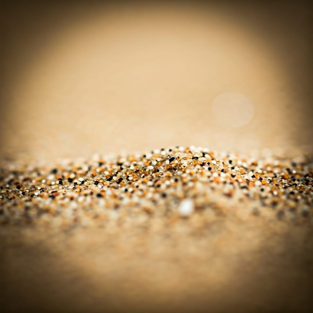 Extreme macro close up of sand on a beach