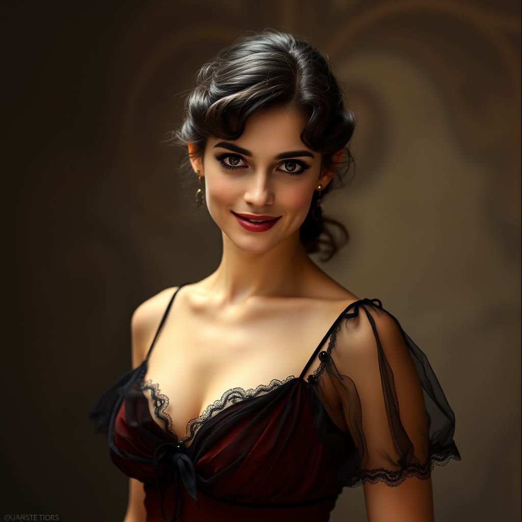 Enigmatic Portrait of Actress Francesca Reale