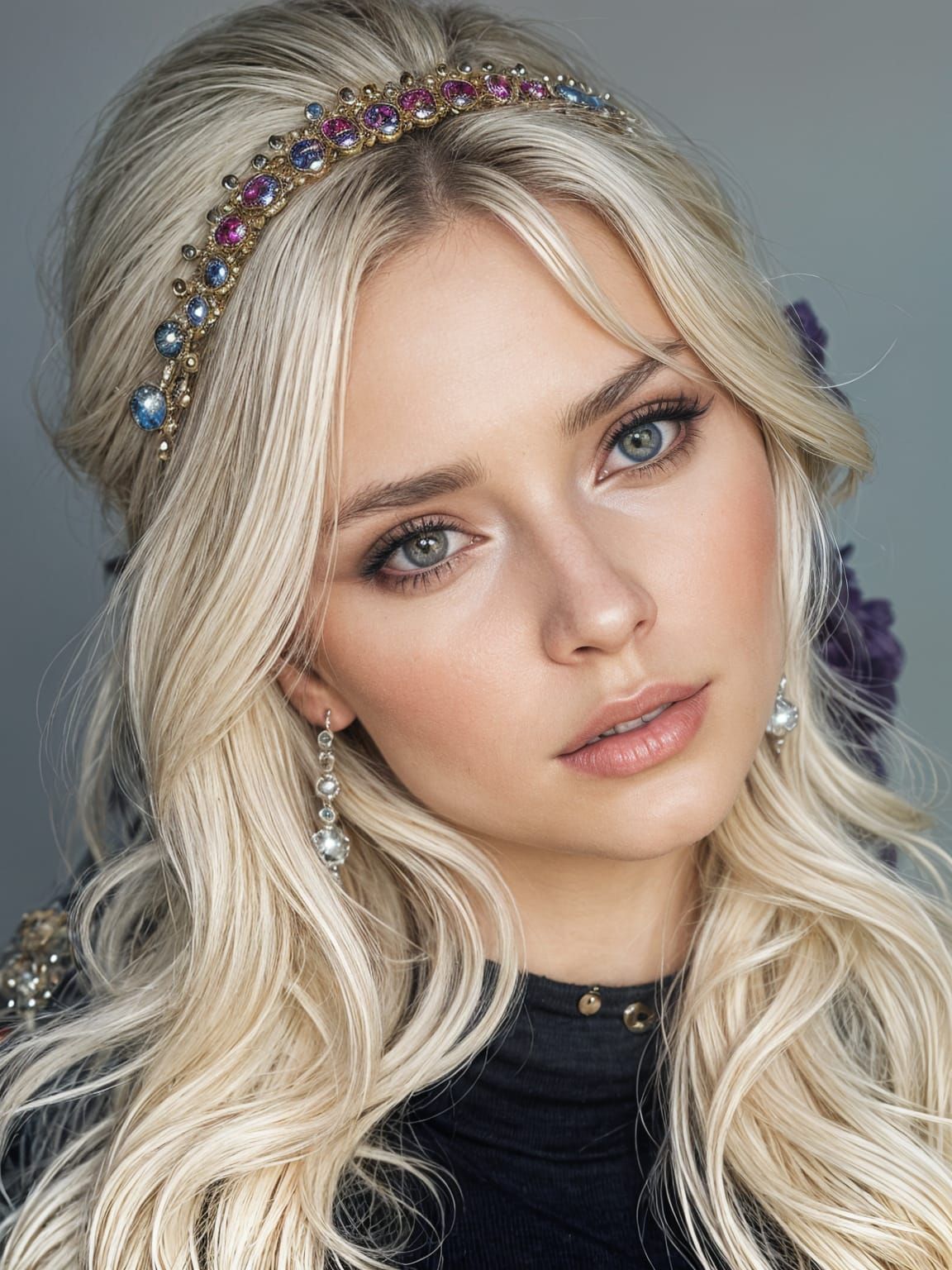 Glamorous Flapper Girl in Hyperrealistic Art