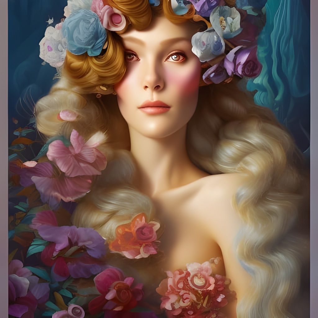 Princess Aurora Portrait in Art Nouveau Style