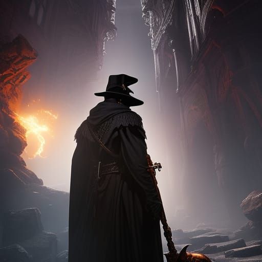 Hyperdetailed Plague Doctor in Dark Fantasy Style