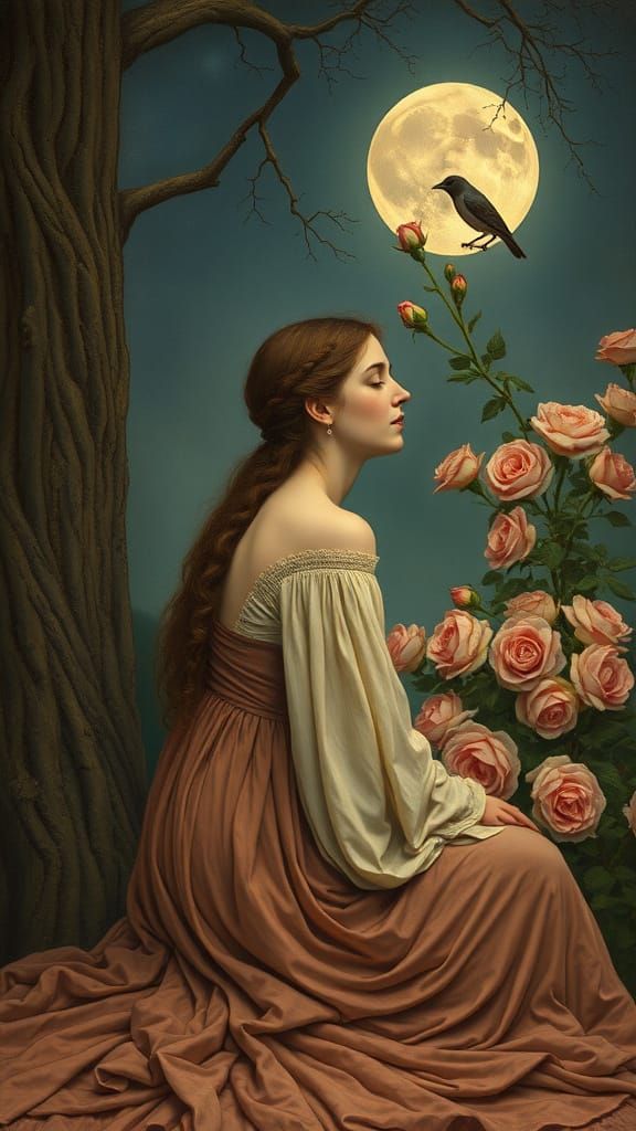 Christina Rossetti in Serene Pre-Raphaelite Glow