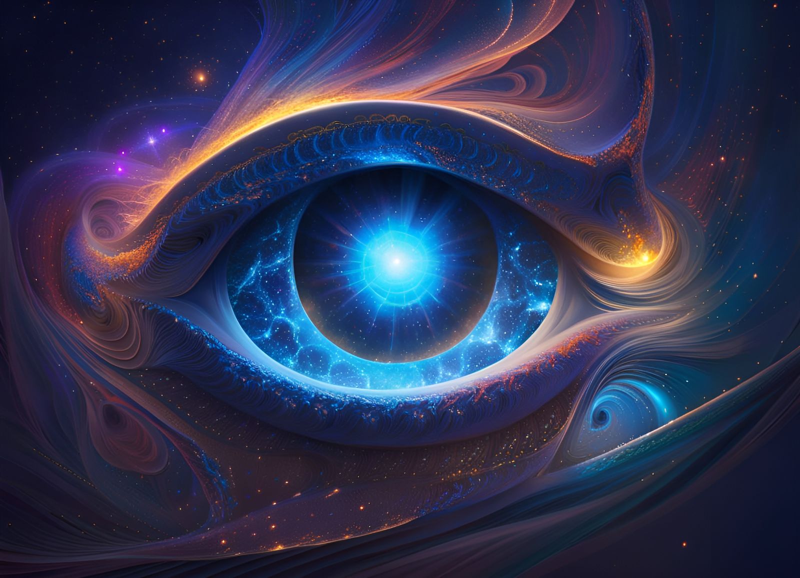 Cosmic Web of Creation in Abstract Style