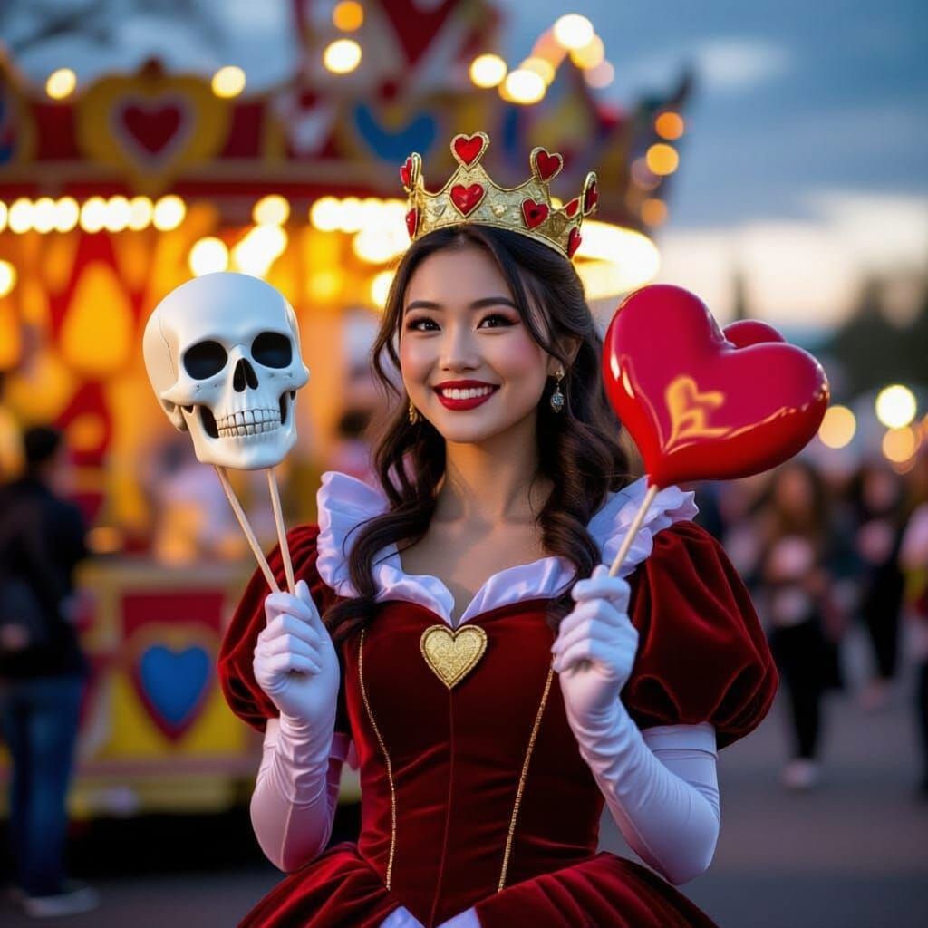 Heart Transformed into White Skull