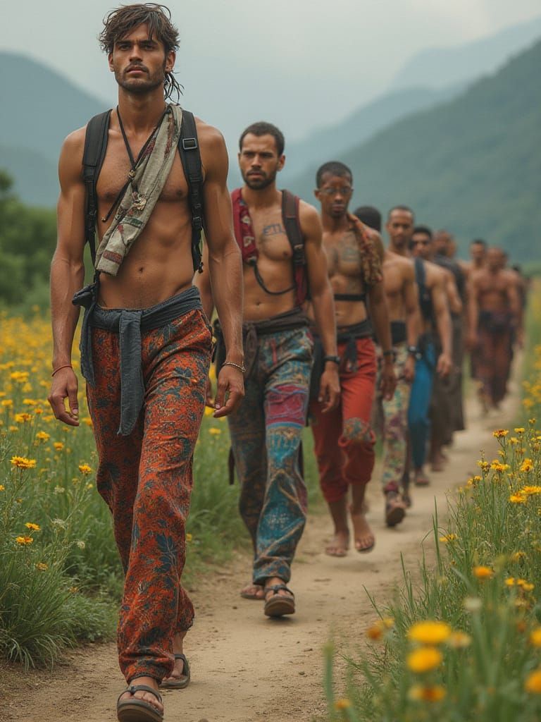 Cadre of Very Tall Autonomous Trousers in Polychronicity