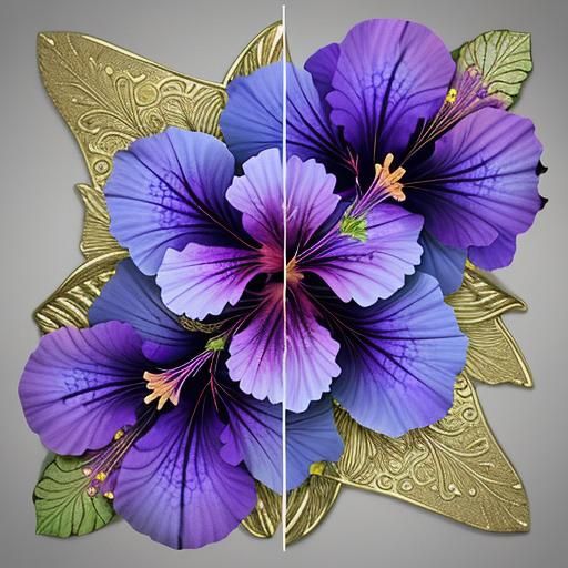 purple Hibiscus flower