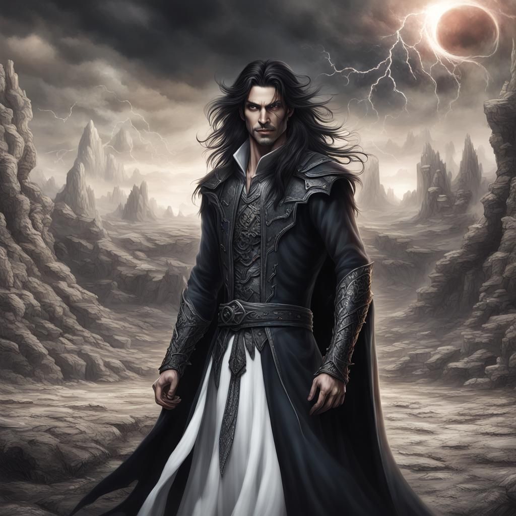 Handsome Demon Prince Casting a Spell