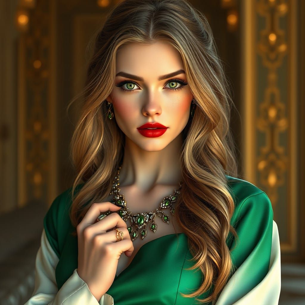 Ethereal Verald in Emerald Gown