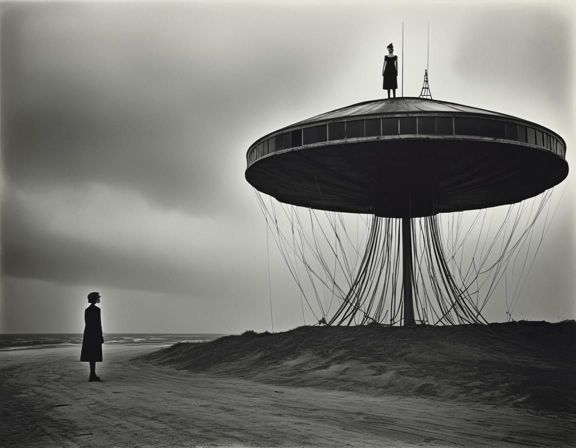 Hallucinatory Black Future: Surreal Ultraviolet Photograph