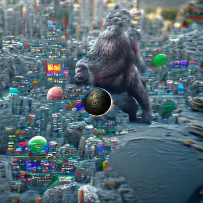 Majestic King Kong Portrait in Jungle