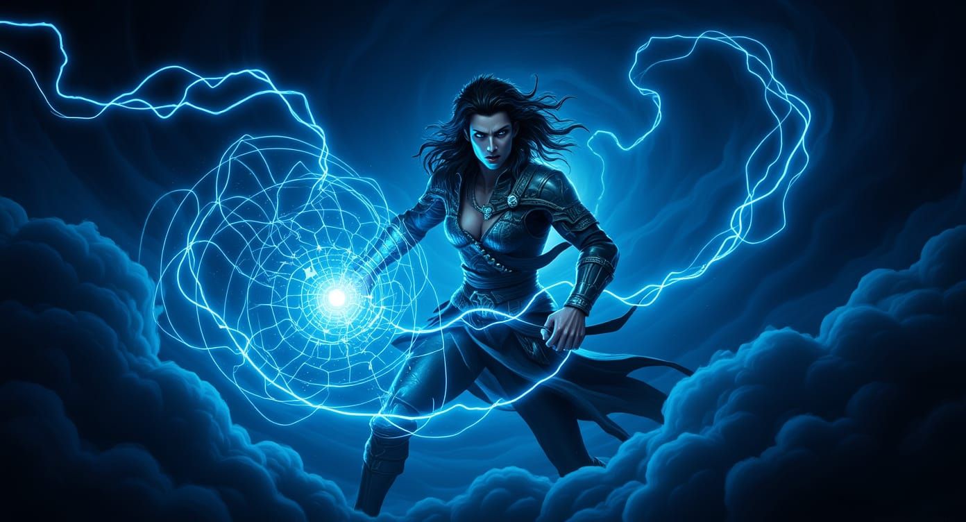 Blood Mage Shatters Mirror with Lightning Magic