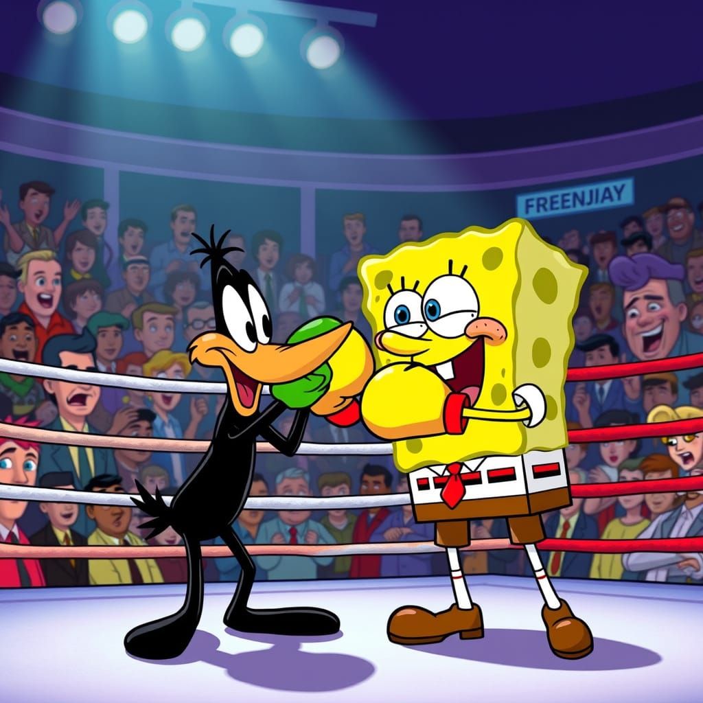 SpongeBob vs Daffy: Cartoon Boxing Spectacle