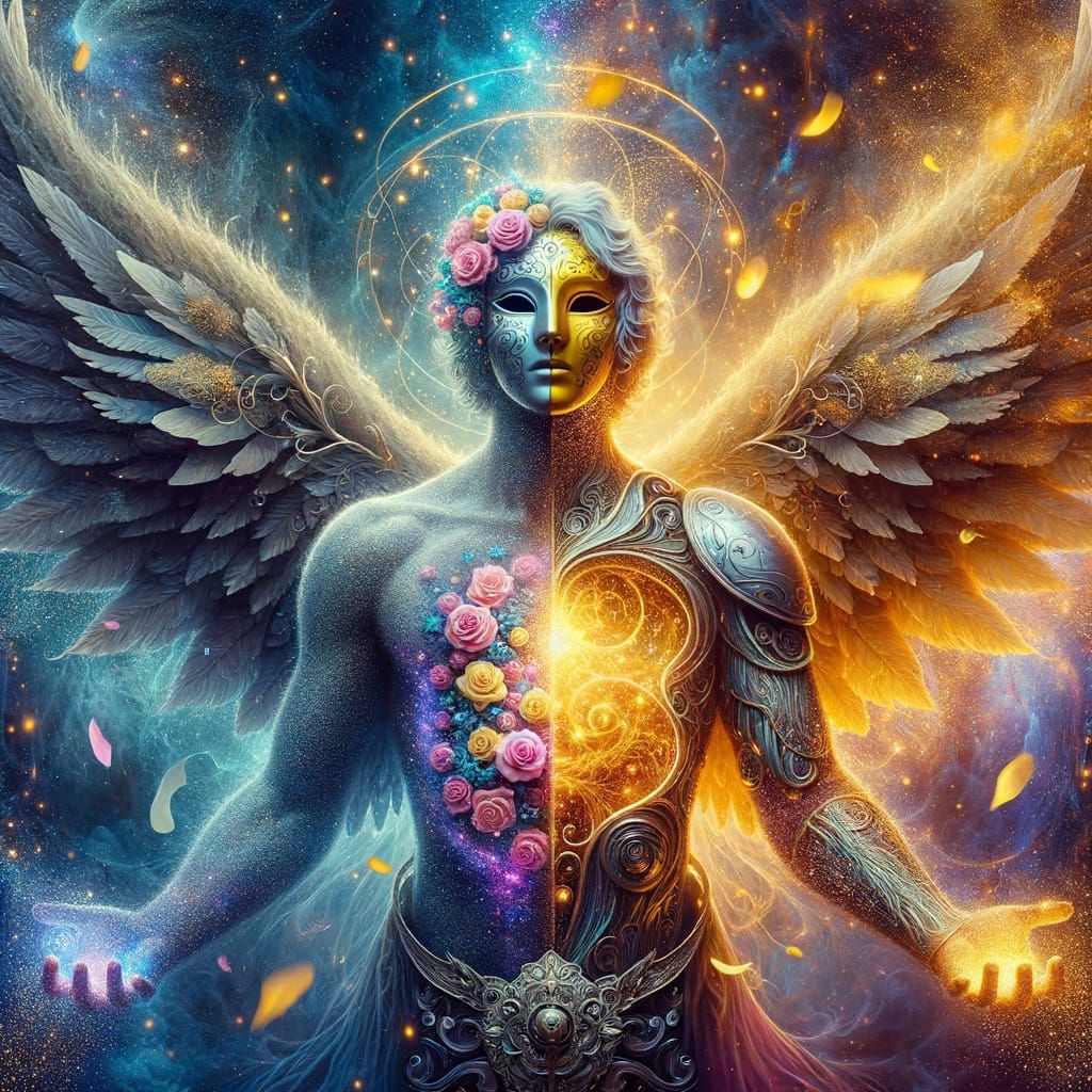 Holographic Cosmic Angel Reveals Inner Garden