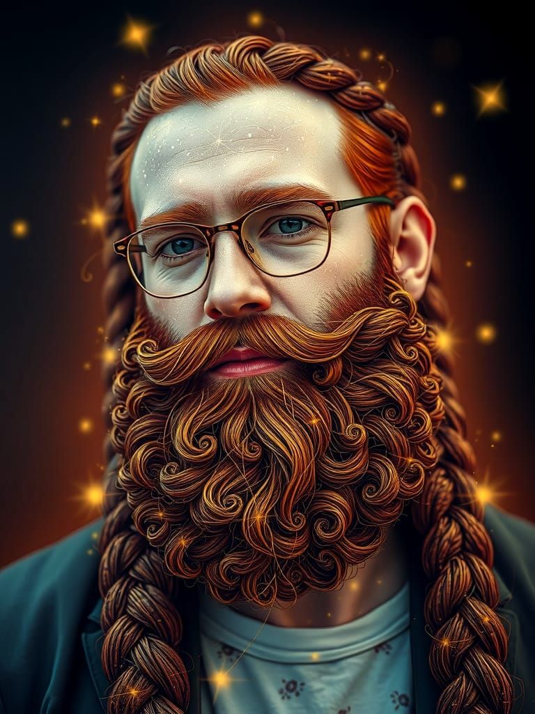 Gingerman with Glittering Braided Beard