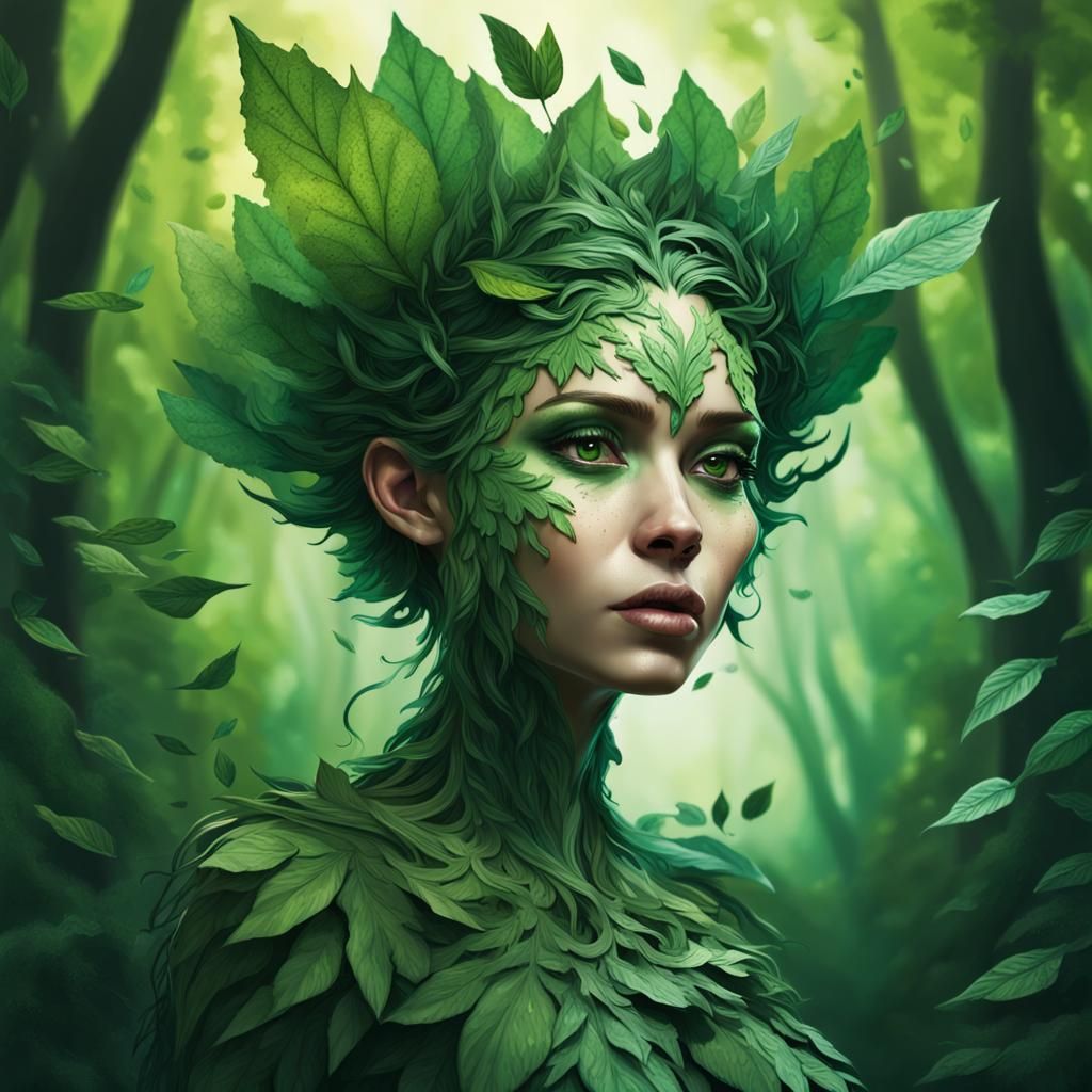 Beautiful Forest Sylph in Hyperrealistic Style