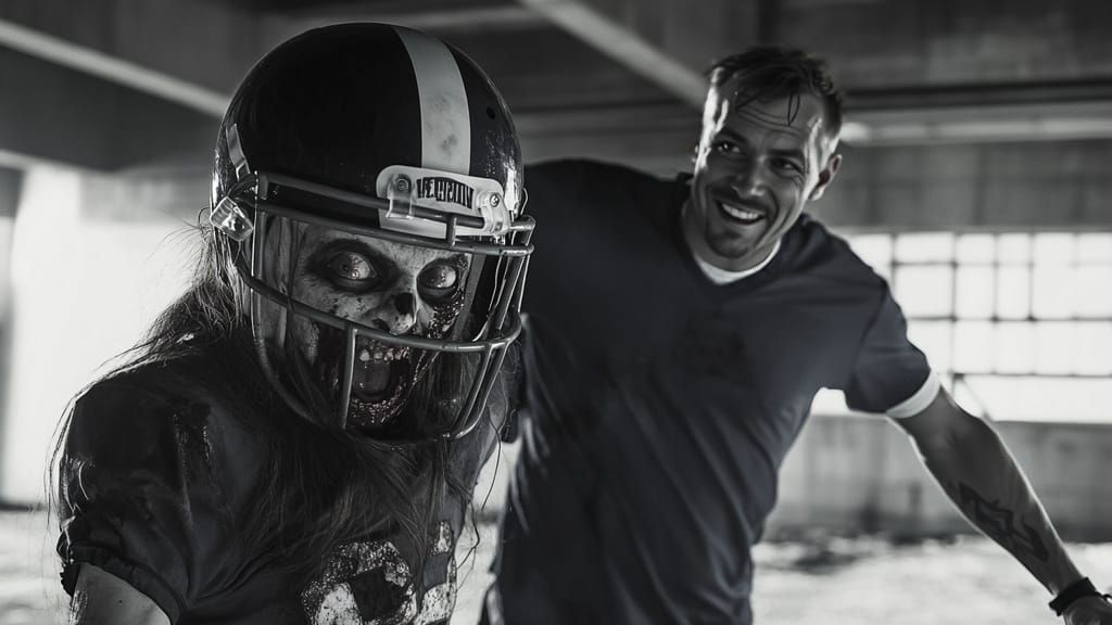 Smiling Man with Basketball in Digital Art Style