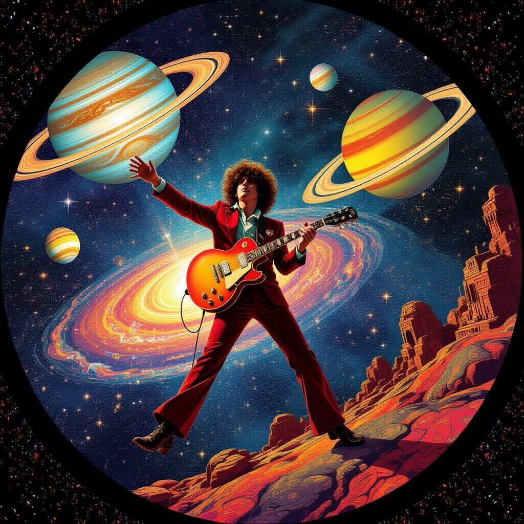 Psychedelic Cosmos: A Mystical Journey Through Space