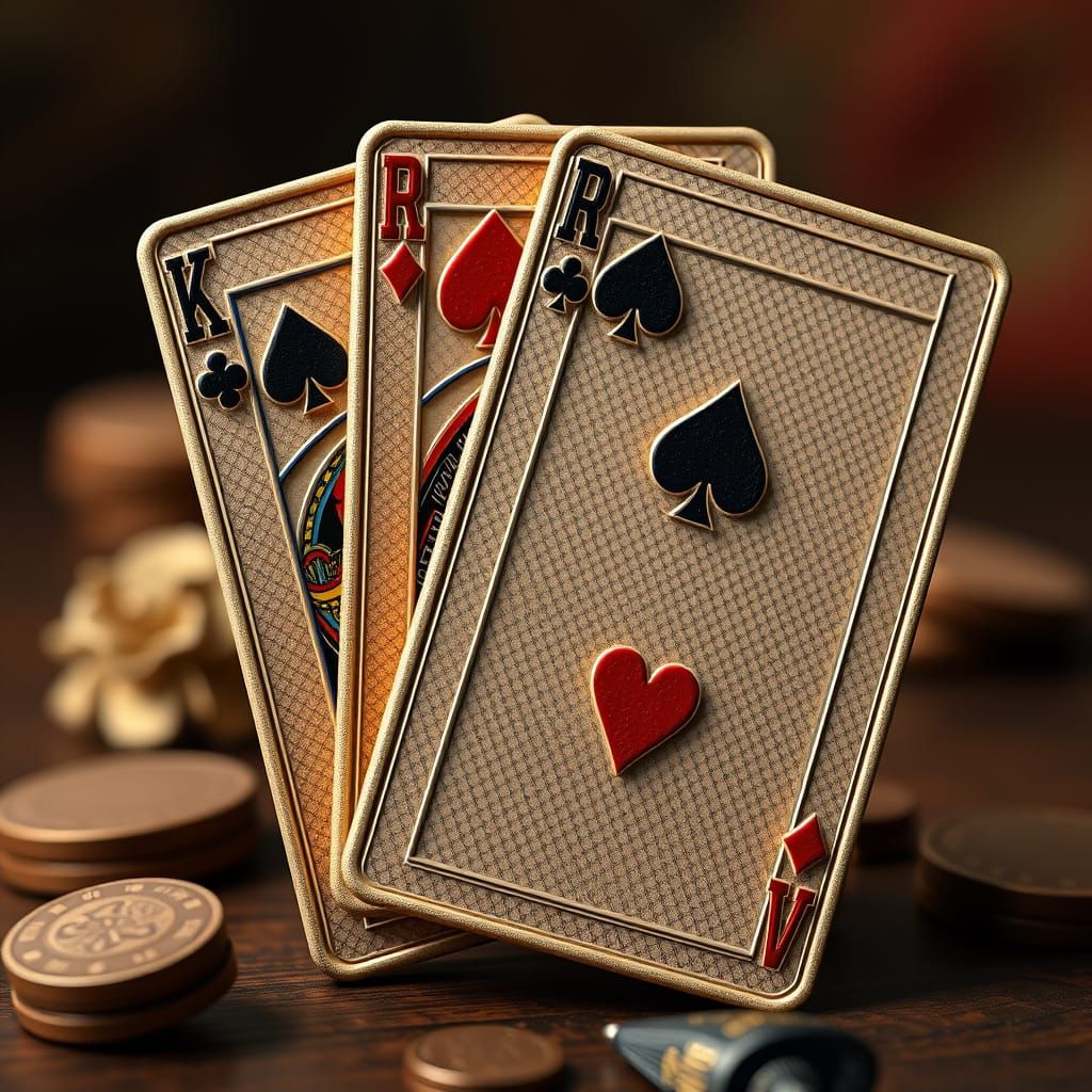 Hyperdetailed 3D Playing Cards in 8K