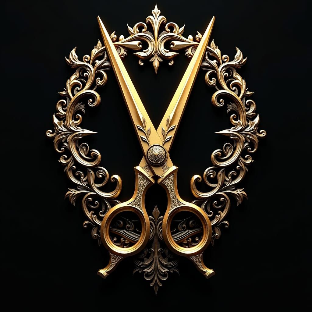 Opulent Gold and Black Tailor Logo Design