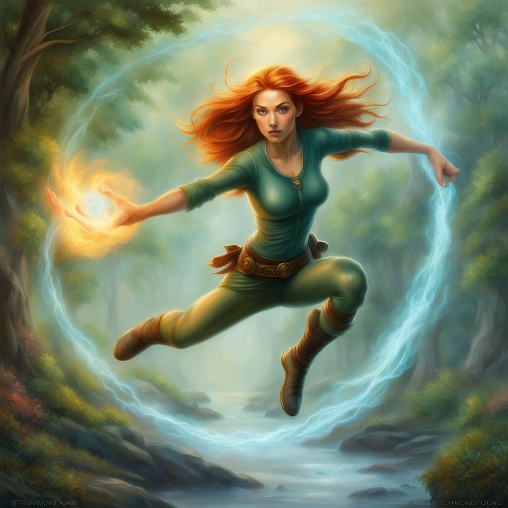 Kim Possible as Warrior Magic User