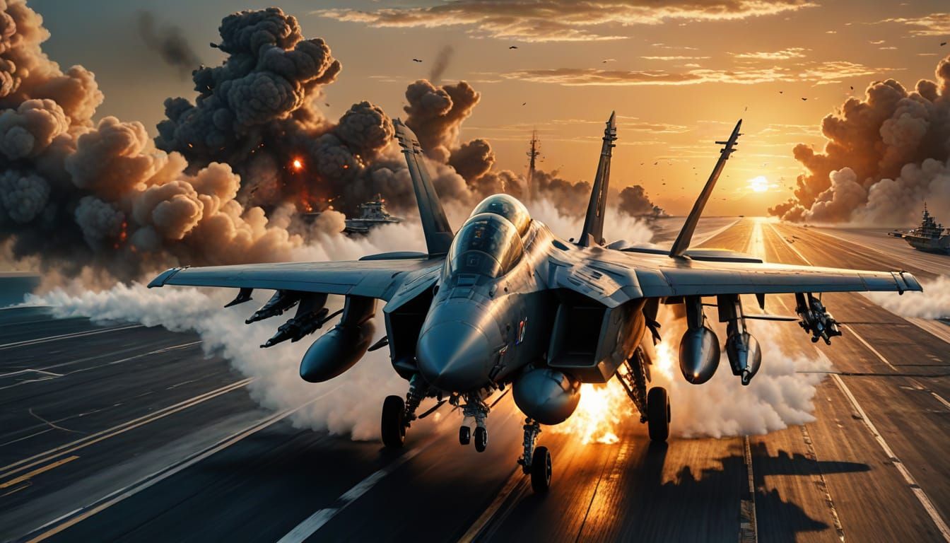 F-14 Tomcat Launches with Blazing Afterburners