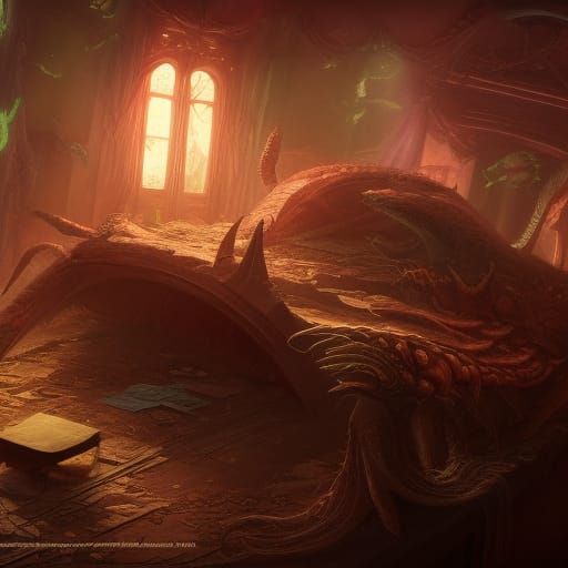 Monsters Under Bed in Fantasy Concept Art