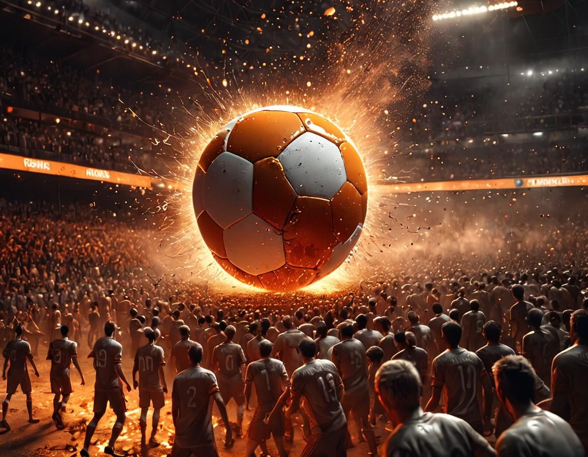 Dramatic Football Match Interrupted by Volcanic Eruption