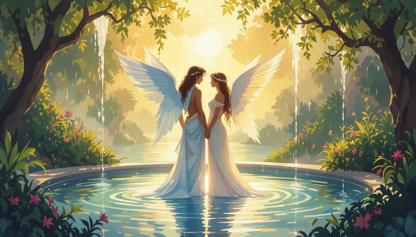 Cupid and Psyche at Fountain of Youth