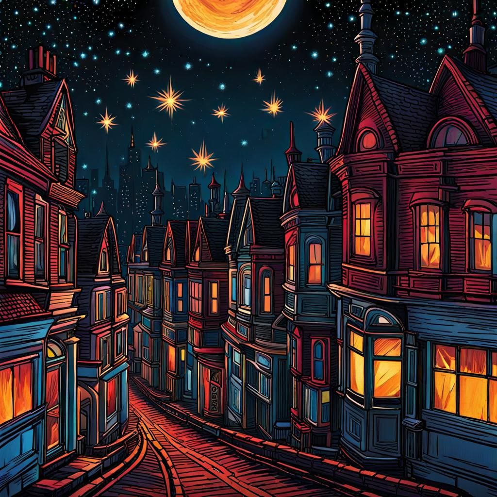 Femme Fatale in Film Noir Style Street Scene