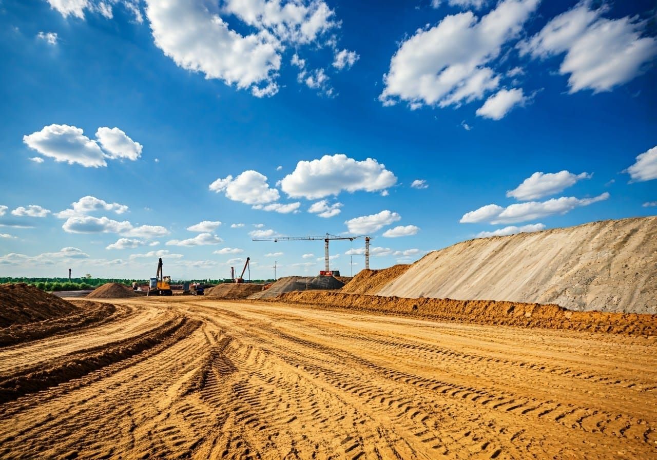 Construction Site Scene in Photorealistic Style