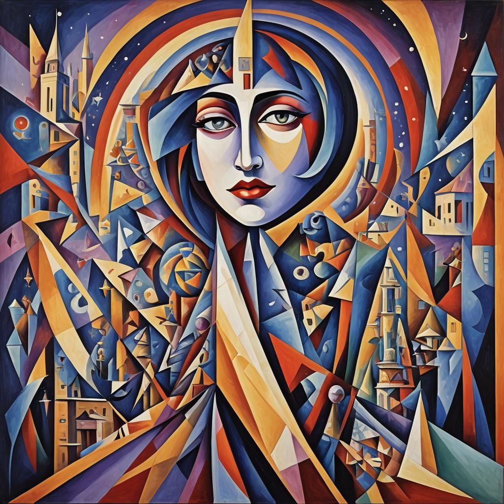 Night Vale in Abstract Cubist Style